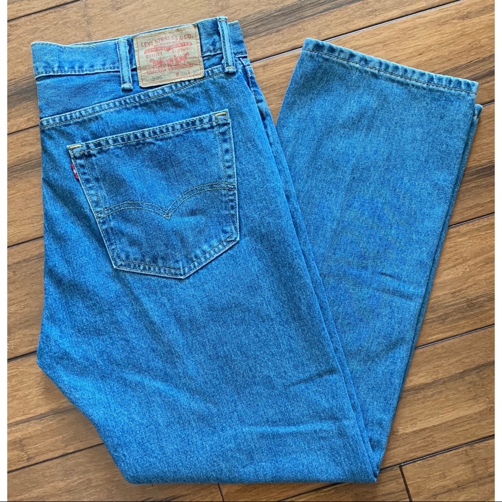 Levi’s 505 Regular Straight 38/30 Blue Jeans Men’s